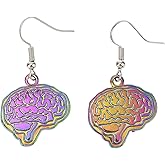 1 Pair Brain Earrings Fashion Ear Dangler Ear Pendant Jewelries Psychiatrist Psychologist Graduation Neurologist Earrings for Women