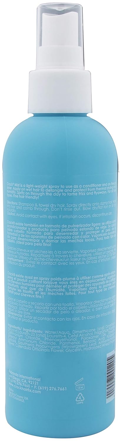 CRACK HAIR FIX Mist Spray - Moisturizes & Protects Hair From Dryness & Thermal Damages, Improves Texture and Restores Youthful Shine ( 6 Oz / 177.4 Milliliter ) : Beauty