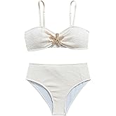 RoseSeek Girl's 2 Piece Padded Bathing Suit Wireless Starfish Swimsuit Spaghetti Strap Vacation Beachwear Set