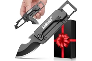 Gifts for Men - Stocking Stuffers for Men, Keychain EDC - Camping Essentials with 1.8inch Blade, Small Multitool - Christmas 