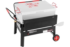 Creole Feast CFB2001 150 QT Crawfish Boiler, Outdoor Double Sack Propane Gas Crawfish Cooker with Foldable Cylinder Mounting Bracket and Stirring Paddle for Seafood & Crawfish Season, Black