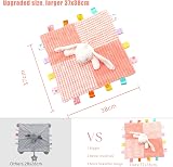 EAQ Baby Comforters with Taggies and Bell 38x38cm Rabbit Pink view 4