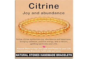 AD Beads Handmade Gemstone Stretch Elastic Bracelet Crystal Healing Reiki Nature's Beauty and Spiritual Essence Unisex