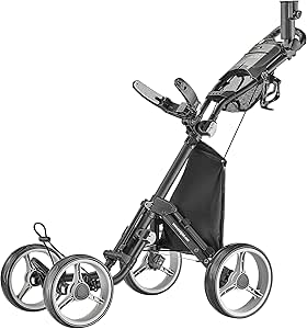 CaddyTek Explorer V8 - SuperLite 4 Wheel Golf Push Cart, Explorer Version 8