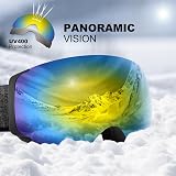 Odoland Frameless OTG Ski Goggles with Detachable Lens Anti-Fog UV400 view 5