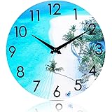 12" Outdoor Clock Waterproof - Beach Coastal Theme