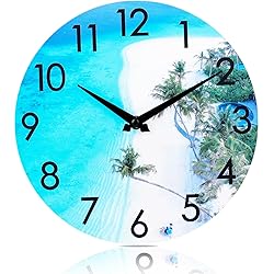 Beach Decor 12" Outdoor Clock Waterproof - Coastal