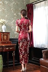 Shanghai Story Short Sleeve Long Qipao Brocade