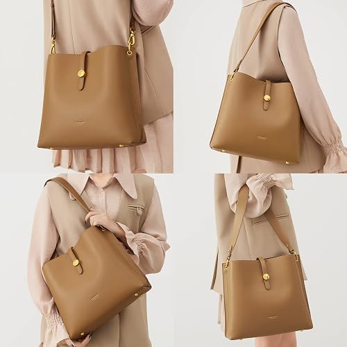 Cnoles Women's Genuine Leather Hobo Bag - Tote Shoulder Satchel & Crossbody