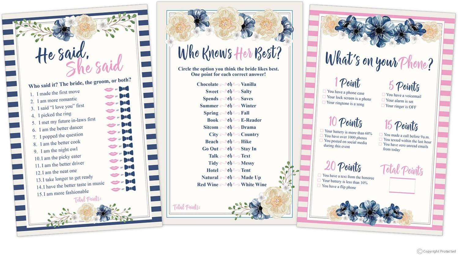 3 Bridal Shower Games Collection 