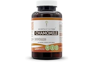 Secrets of the Tribe Chamomile 120 Capsules, 1000 mg, Chamomile (Matricaria Recutita) Dried Flower (120 Capsules)