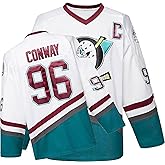 Mighty Ducks Movie Hockey Jersey 90S Hip Hop Adults Clothing for Party, Stitched Letters and Numbers