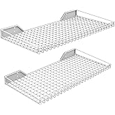 Ultrawall Wall Mounted Storage Shelf for Garage, 2 Pack Metal Shelf Rack, Heavy-Duty Wall Organizer Shelves Suitable for Shop, Shed, Garage 23.5inch x 12inch(White)