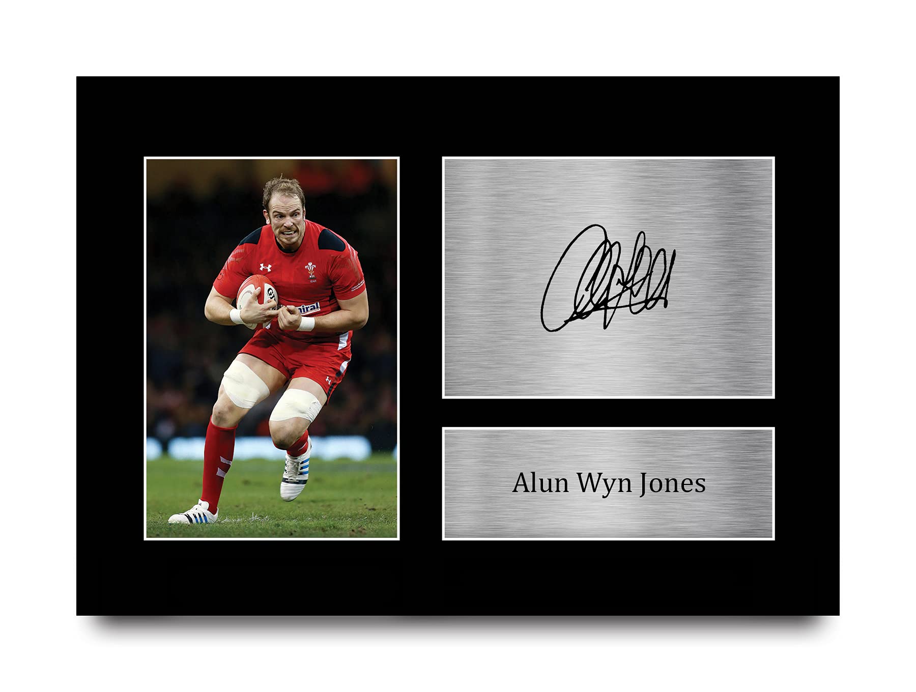 HWC Trading A4 Alun Wyn Jones Wales Gifts Printed Signed Autograph Picture for Rugby Union Fans