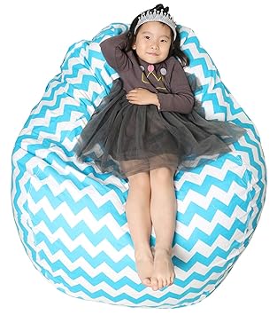Toddlers Teens And Adults Great Eagle 40 X 48 Inches Extra Large Huge Gigantic 100 Organic Cotton Canvas Kids Stuffed Animals Toys Storage Bean Bag Chair Cover For Kids Gray White Stripe Toy Chests