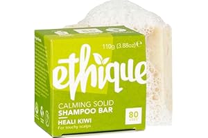 Ethique Heali Kiwi - Calming Solid Shampoo Bar for Dry, Itchy, Flaky, and Oily Scalps and Hair - Vegan, Eco-Friendly, Plastic-Free, Cruelty-Free, 3.88 oz (Pack of 1)