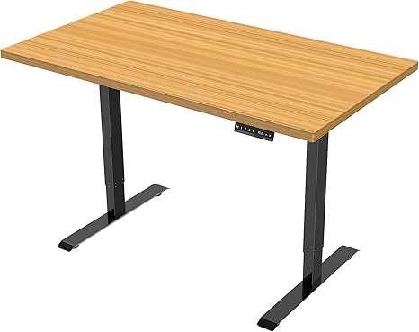 E For U Q6 Elektrisch Hohenverstellbarer Schreibtisch 140x80 Cm Mdf Tischplatte Hohenverstellbares Tischgestell 2 Motoren 2 Fach Teleskop Mit Memory Steuerung Schwarz Amazon De Baumarkt