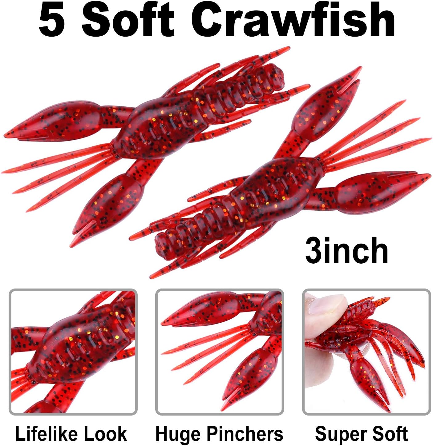 Fishing Lures Baits Fishing Tackle Kit Set Including Paddle Tail Swimbaits Jerkbait Senko Worms Craw Baits Curved Tail Grubs Fishing Accessories for Freshwater or Saltwater : Sports & Outdoors