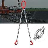 FITHOIST 5/16'' x 5 Ft Double Leg Chain Sling with