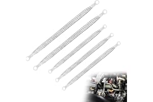 Universal Automotive Ground Strap, 3Pcs 10"×1/2" and 2Pcs 13"×1/2" Engine Ground Strap, High-Conductivity Braided Ground Stra