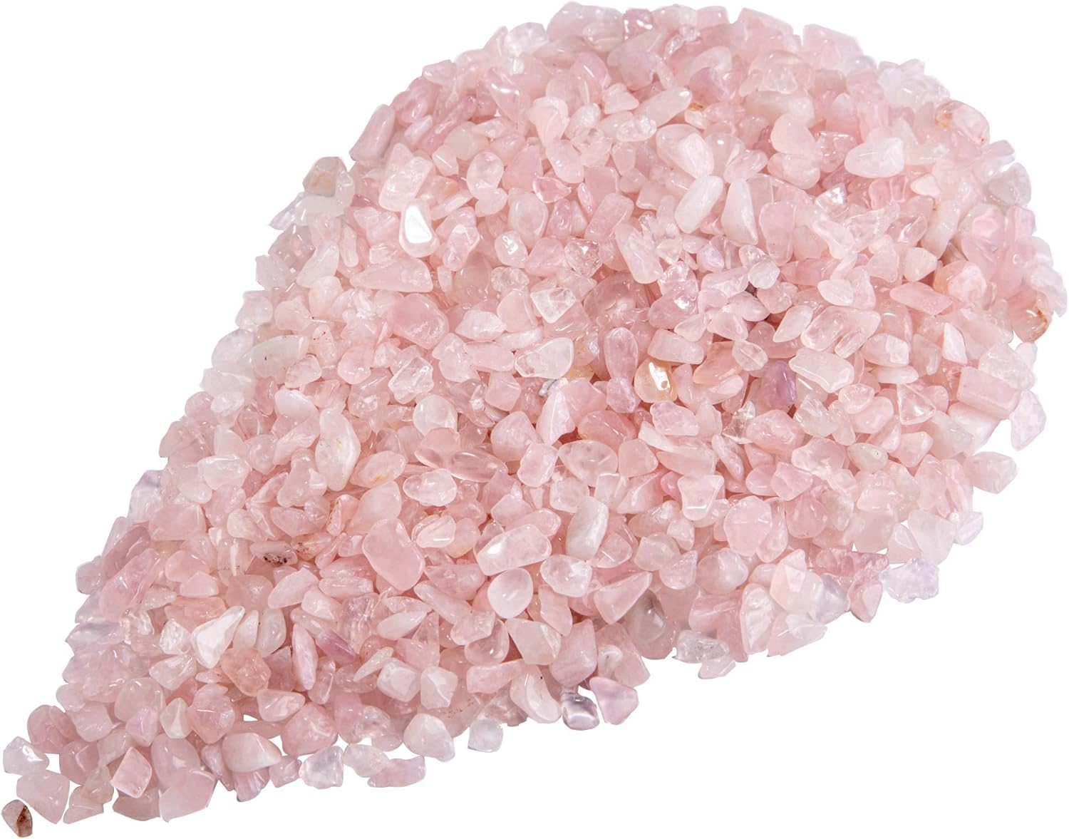 Hardscaping Materials - FORBY Rose Quartz Tumbled Chips Stone Crushed Crystal Quartz Irregular Shaped Stones for Home Decorative Stones Vases Plants Succulents Cactus 1pound(About 460 Gram)