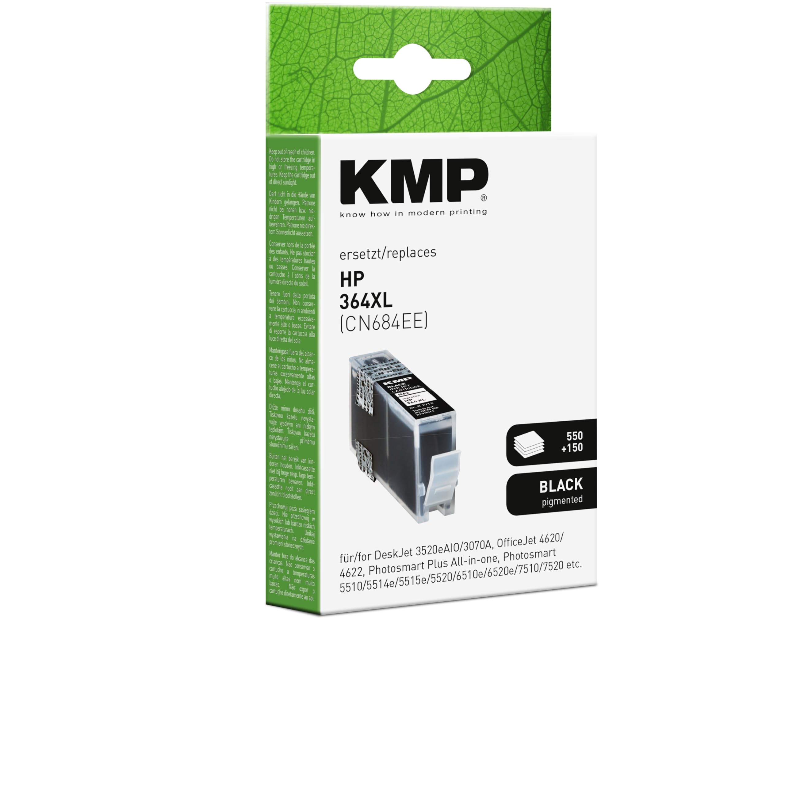 KMP Compatible Premium Ink Cartridge for HP 364XL - Black