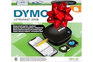 DYMO LetraTag 200B Bluetooth Label Maker, Compact Label Printer, Connects Through Bluetooth Wireless Technology to iOS and An