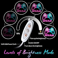 Gaming Neon Sign, Lets Play Game Led Neon Sign for