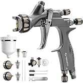Tilswall Pinto GT HVLP Spray Gun Kit, Truth HVLP Plus Atomisation Paint Gun with 32cm+ Spray Width, All-Stainless Steel Flow Channel, 1.3/1.5/1.7mm Nozzles, Ideal for Automotive and Premium Coating