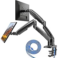 HUANUO Dual Monitor Arm for 13 to 40 Inch, Height Adjustable Monitor Desk Mount for 2 Computer Screens,Design Monitor Stand w