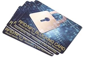 4pcs RFID/NFC Blocking Card Contactless Cards Protection Identity Theft Prevention Fuss-Free Protection for Entire Wallet Shi