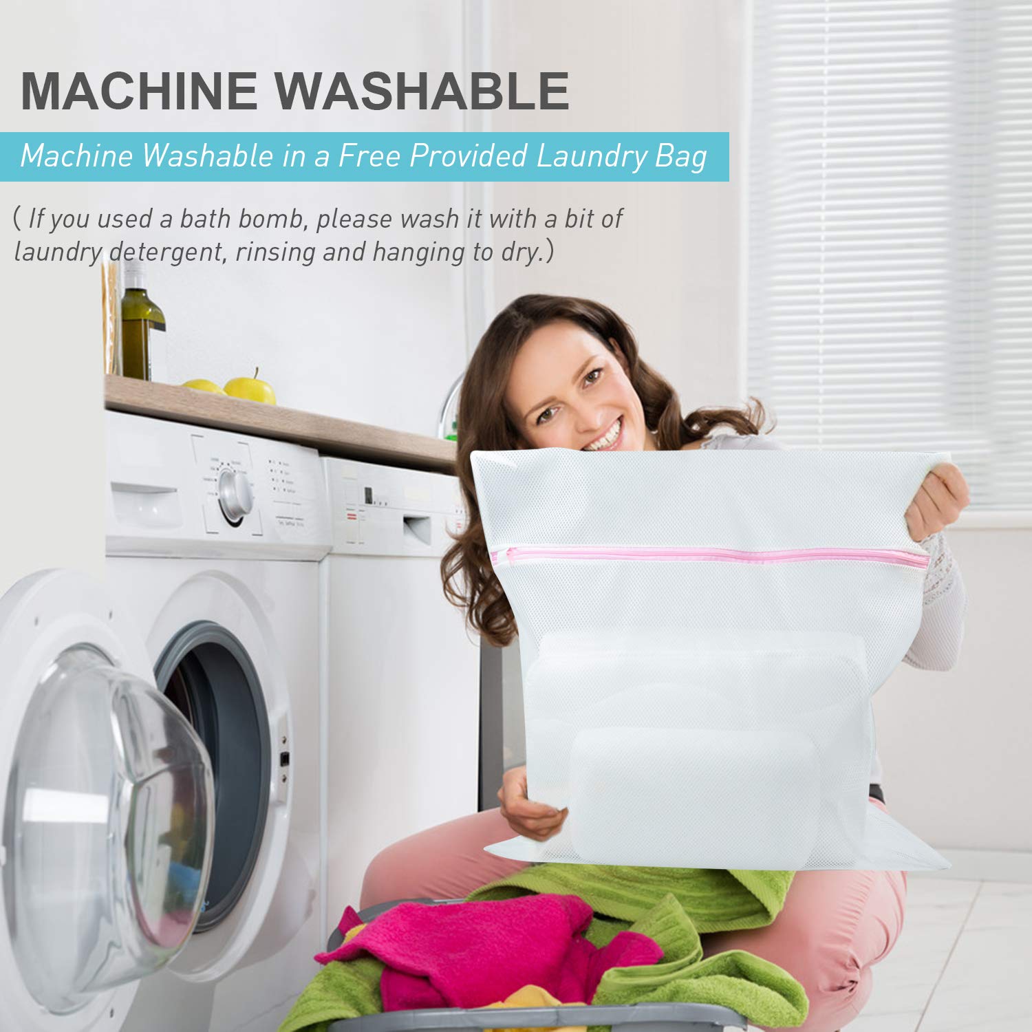 Full Body Bath Pillow, Bath Pillows for tub with Mesh Washing Bag & 17 Non-Slip Suction Cups, Spa Bathtub Pillow for Head Neck Shoulder and Back Support - 3D Air Mesh & Quick Drying : Beauty