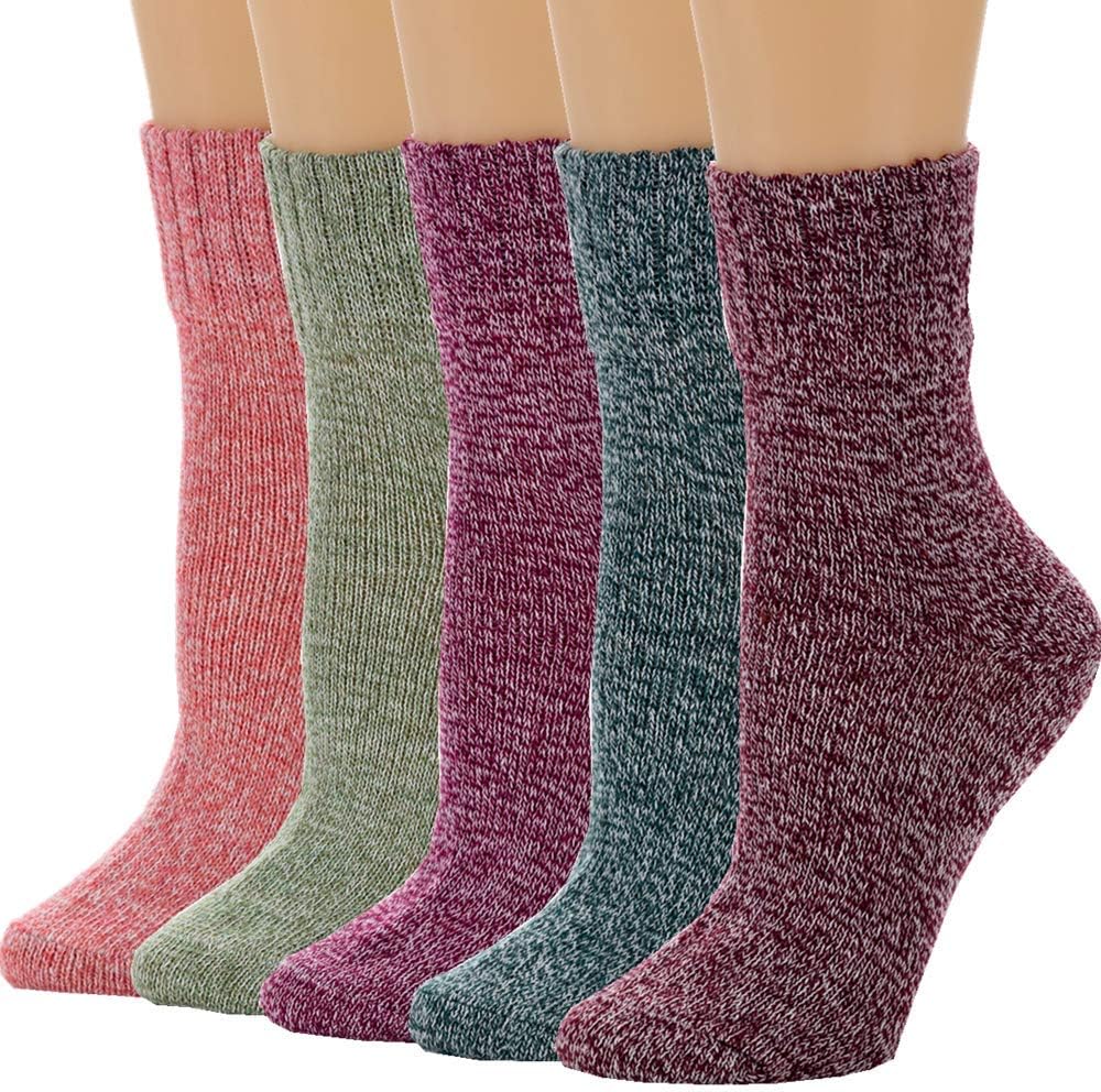 Losa Kute 4/5 Pairs Womens Crew Socks Women Casual Nolvety Funny Long Cute Socks