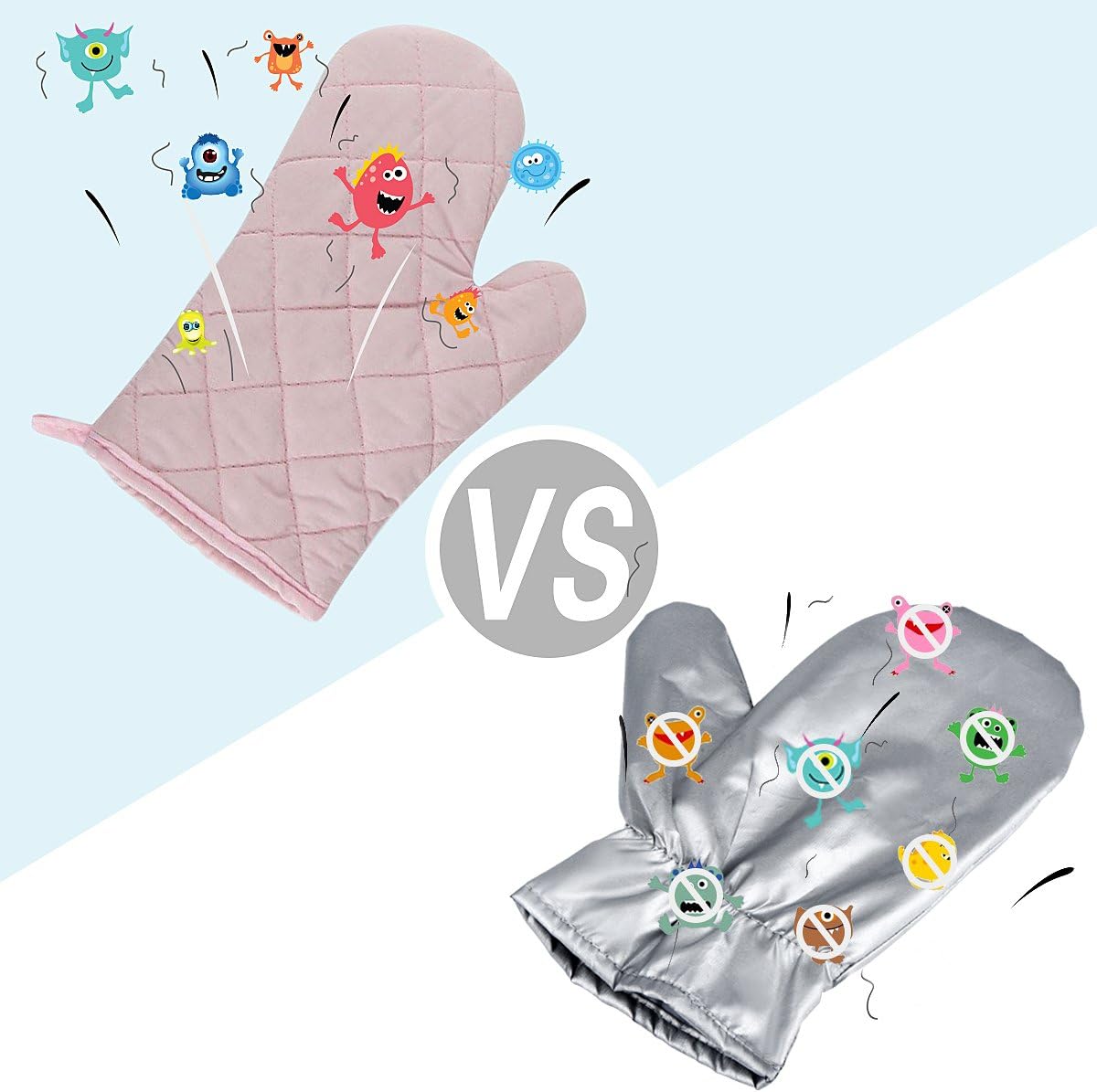 Upgraded Garment Steamer Ironing Gloves Mitt Tingtio Anti Steam Gloves Durable Heat Resistant Waterproof Protective Ironing Glove for Garment Steamer Silver-1 Pair: Home & Kitchen