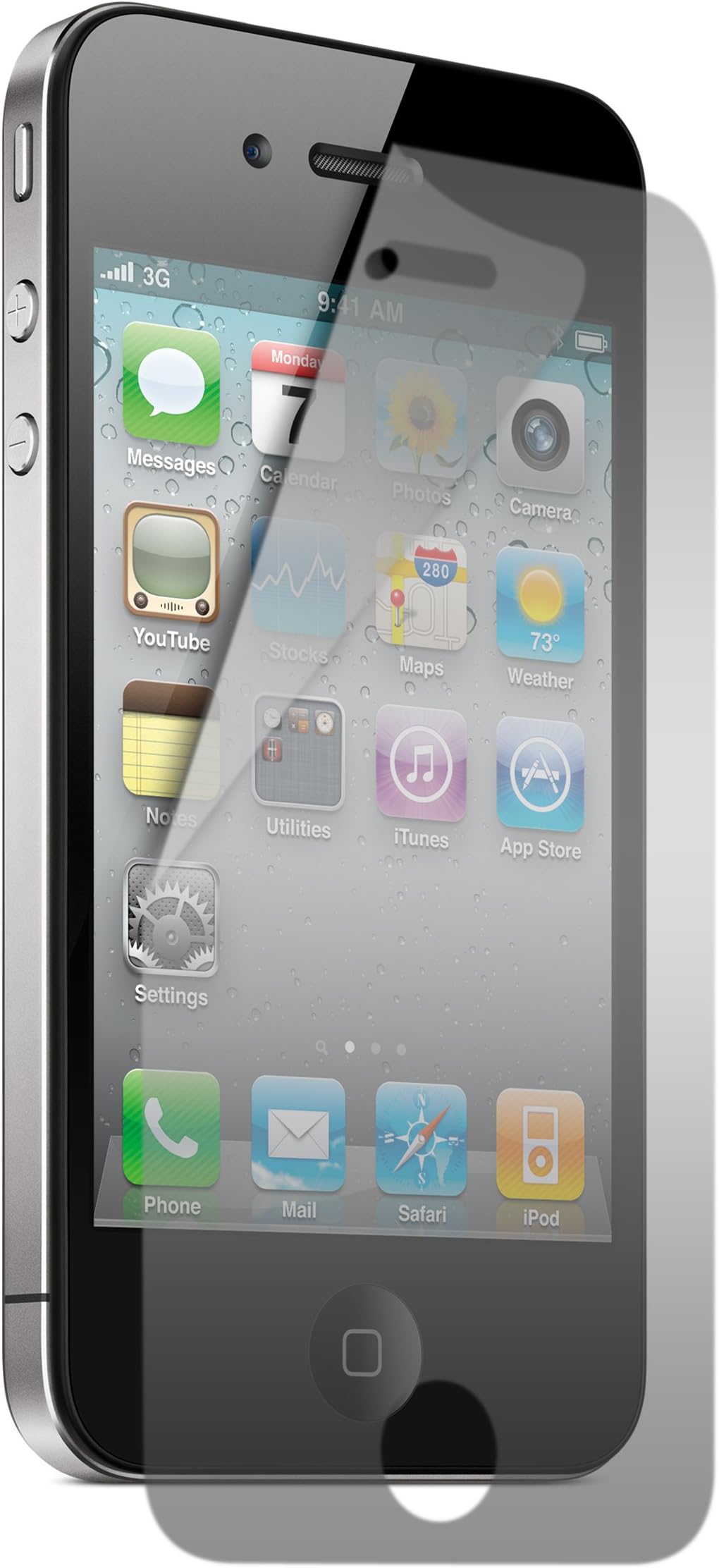 Protective Case for apple iPhone 4/4S (1 x Screen Protector film Matte (anti-finger print