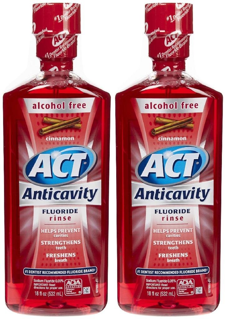 ACT FLUORIDE RINSE CINNAMON 18OZ CHATTEM INCORPORATED Mouthwashes Beauty