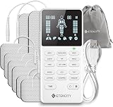 Etekcity 4-Channel Rechargeable TENS Unit,FSA-HSA Eligible Muscle Stimulator for Pain Relief, After-Exercise Relaxation, Physical Therapy, 8 Electrode Pads, Back,Neck,Shoulder,Sciatica, Period Cramps