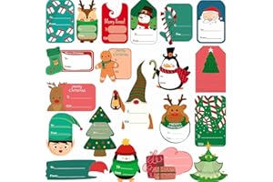 YODEENI 435PCS Christmas Gifts Tags Stickers, Christmas Labels Stickers Self-Adhesive for Holiday Gifts Presents Decorative Wrapping Paper Name Labels