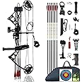 PANDARUS Compound Bow Set 10-40lbs for Pull Child Right Hand Lightweight Design Bow Adjustable 16"~28" Draw Length IBO 290fps New 2024 Professional Set for Youth&Kids