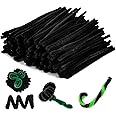RAINFLOW Pipe Cleaners Craft Supplies - Chenille Stems Fuzzy Craft Wire for Handicrafts Twisting Stick DIY for Craft Bouquets Animals Halloween Christmas Easter Birthday 200 PCS Black