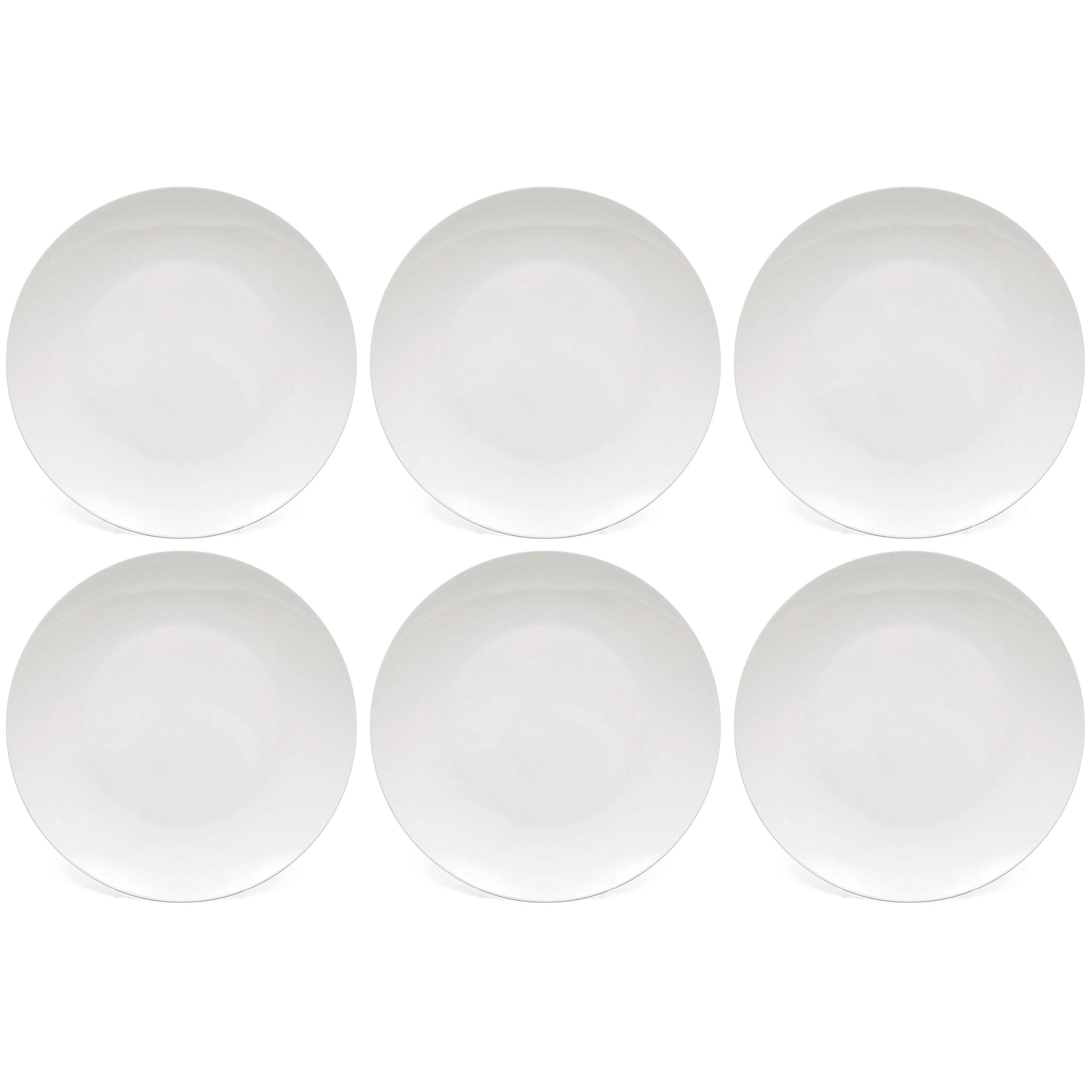 Maxwell & Williams Cashmere Dinner Plates, Coupe Style, Fine Bone China, White, 27 cm, 6 Piece Dinner Plate Set