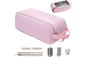 ELCUPA Large Hair Tools Travel Bag Compatible with Shark FlexStyle, Revlon & Dyson | Hair Dryer Brush Organizer, Flat Iron, Curling Iron, Makeup & Cosmetic Bag for Travel Essentials