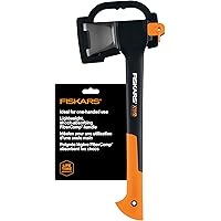 Fiskars X11 Splitting Axe Hatchet, 17" Tree Branch Cutter and Wood Axe for Small Logs with Shock-Absorbing Handle