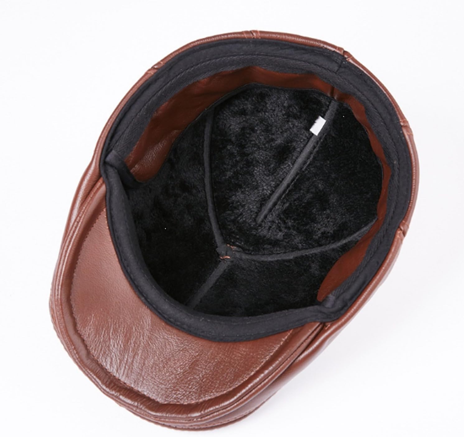 Color : Black, Size : L MM-hat Sombra Sombrero de Cuero Gorro de Piel