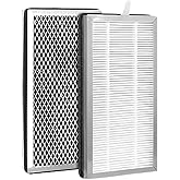 Nispira True HEPA Replacement Filter with Activated Carbon Compatible with MA#15 Air Purifier Part MA15R. 2 Packs