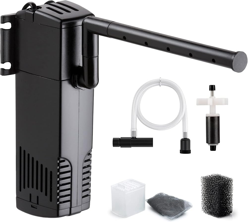 NICREW Internal Aquarium Filter 60-150L Small Tank Black