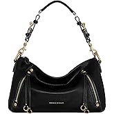 Rebecca Minkoff Rivington Small Shoulder Bag, Women's Leather Handbag with Antique Brass Hardware