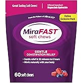 MiraFAST Soft Chews, from the Makers of MiraLAX, Gentle Constipation Relief, Fast Acting, Stimulant Free Saline Laxative, Mag