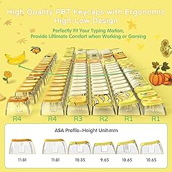 120 Key PBT Pudding Keycap Set ASA Profile with