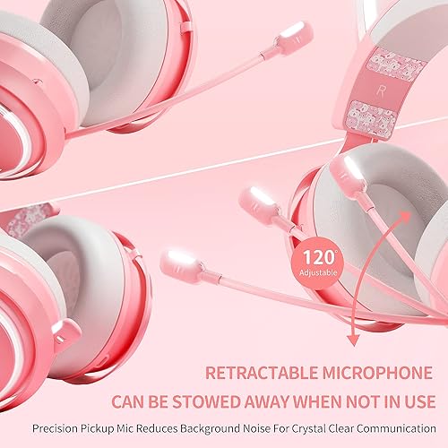 SOMIC Cat Ear Headphones, Wireless Gaming Headset